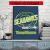 Seattle Seahawks Customize Your Name Diamond Painting Round Diamond Rhinestones Mosaic Diamond Embroidery Wall Paintings Rhinestones Gift Frameless