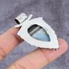 Natürlicher Owhyee Opal, Blauer Topas Edelstein 925 Sterlingsilber Anhänger 2,25" C6n73