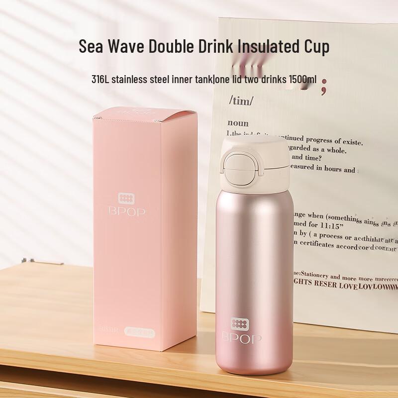 BEDDYBEAR Kids Dual-Drink 316 SS Insulated Water Bottle 500ml