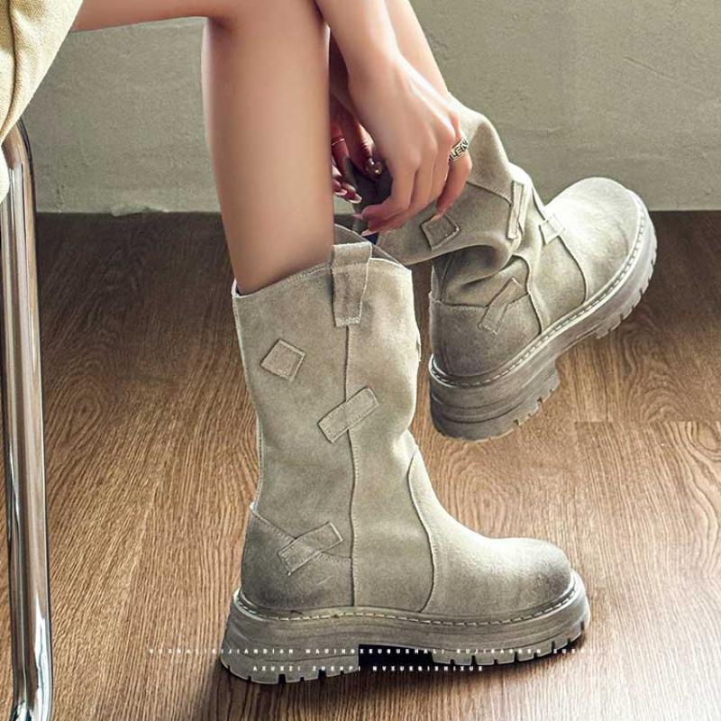 Fashion Autumn Winter 2024 Hot Sale New Women's Ankle Boots Fashion Round Toe Wear Resistant Shoes for Women Zapatos Para Mujeres
