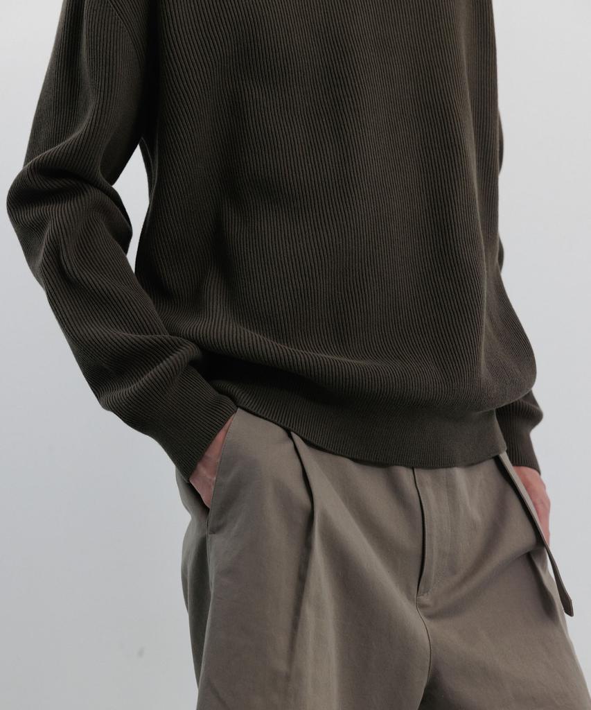 BLANKROOM All-Weather Crew Knit_Cloudy Olive