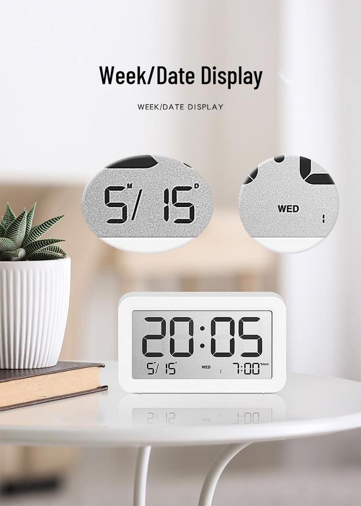 Compact Digital Alarm Clock: Multifunctional Mini Electronic Clock for Bedside or Desk, Ideal for Students (Model Q118)