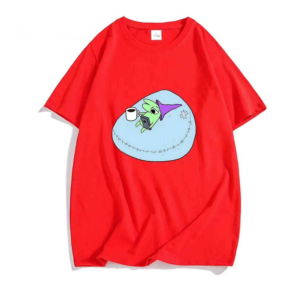 Smiling Friend Cartoon Print T-shirt summer 100% cotton T-shirt interesting pattern print T-shirt casual short sleeve