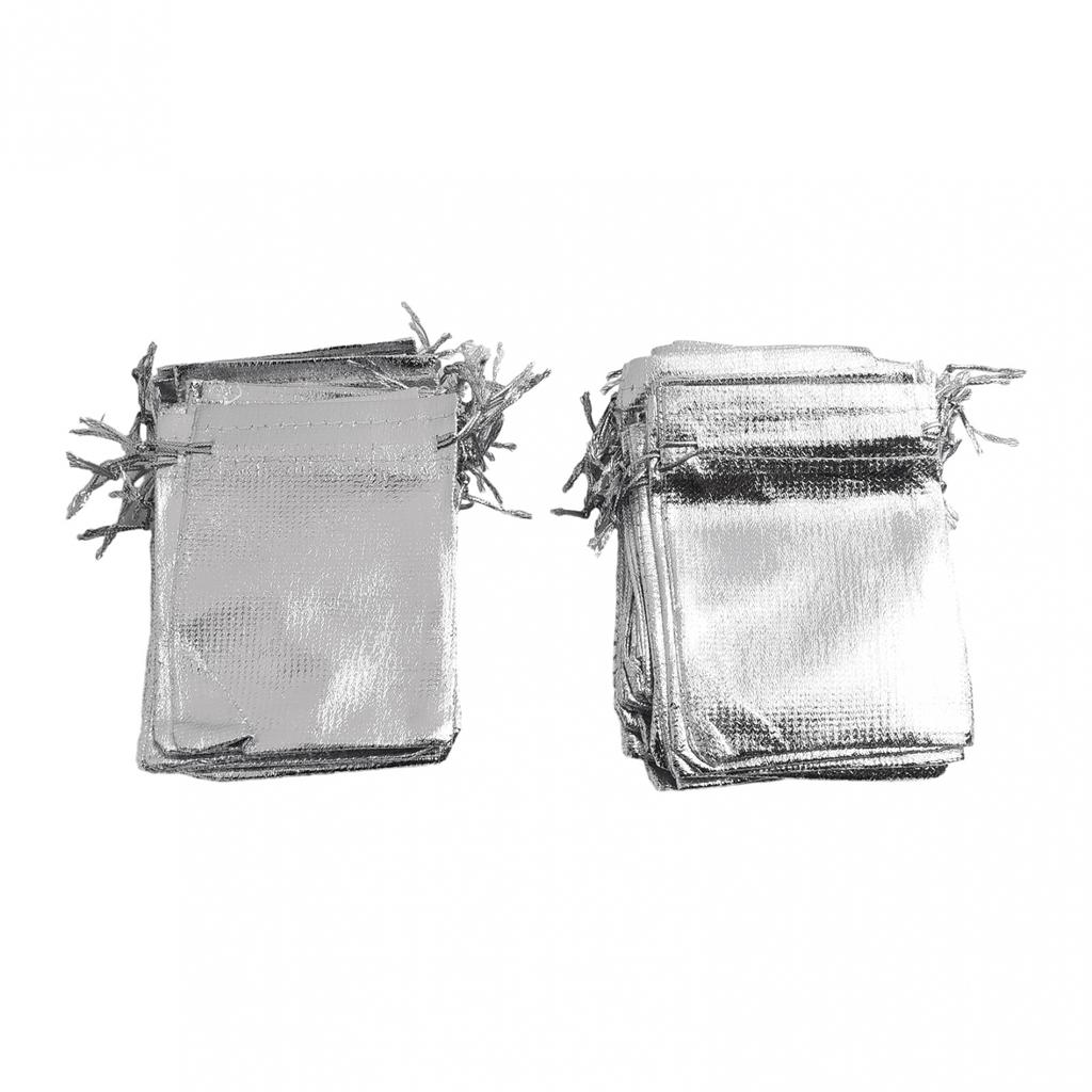 50ks Efektní organzové sáčky s kovovým leskem Perfektní pro svépomocné dárky