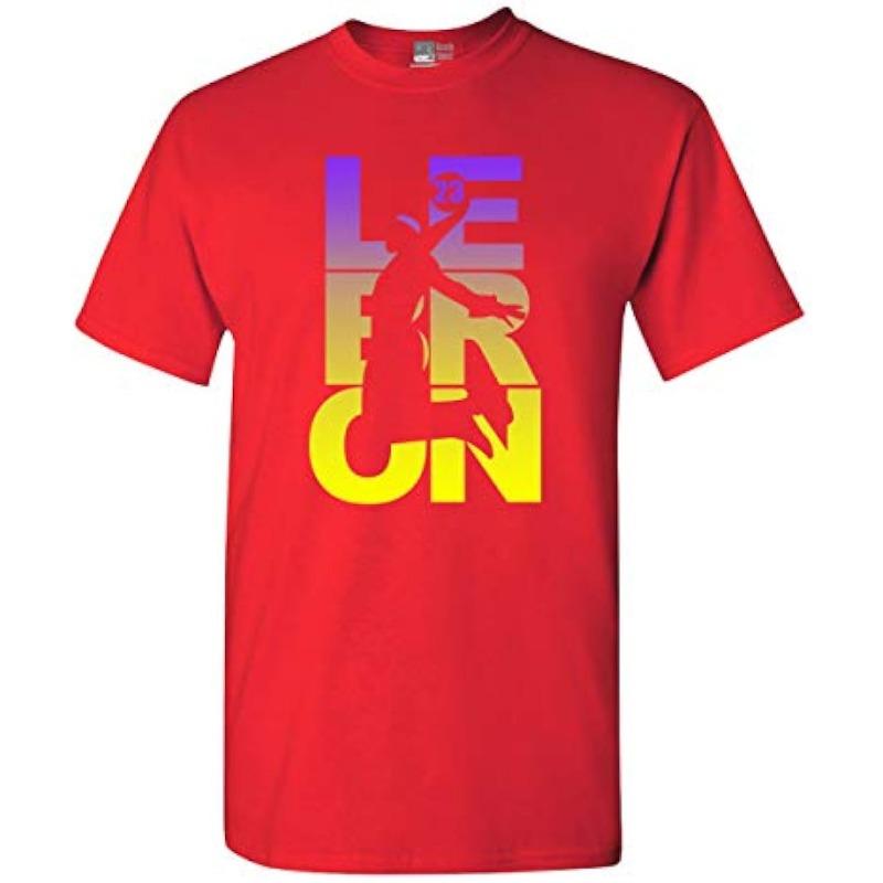 L23 23 LA Basketball Sports Fan Wear DT Adult T-Shirt Tee