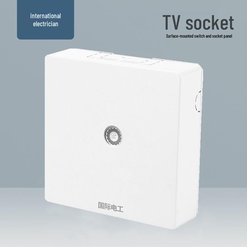 Ultra-Thin One-Way Multi-Control Electrical Surface Switch & Socket Panel with Box