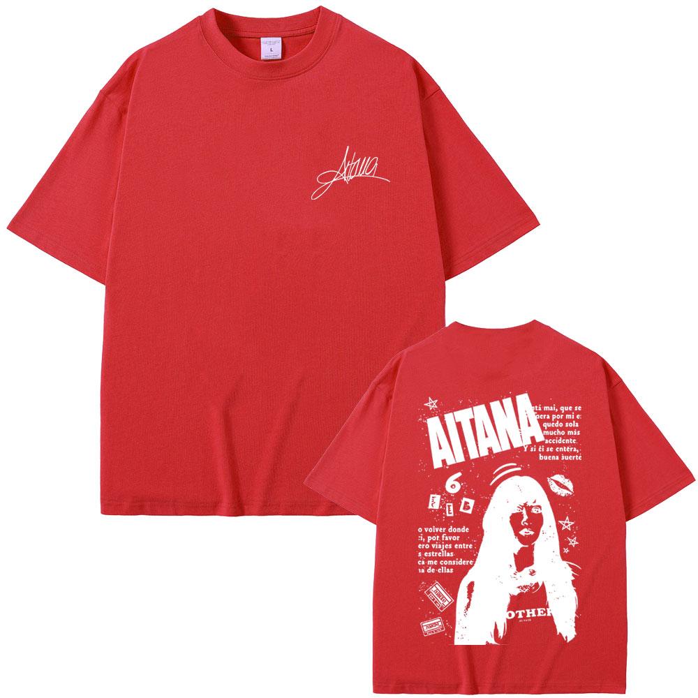 Singer Aitana Face Graphic T Shirt Fans Gift CUARTO AZUL World Tour 2026 Merch Tshirt Unisex Women Fashion Casual Cotton Tshirts