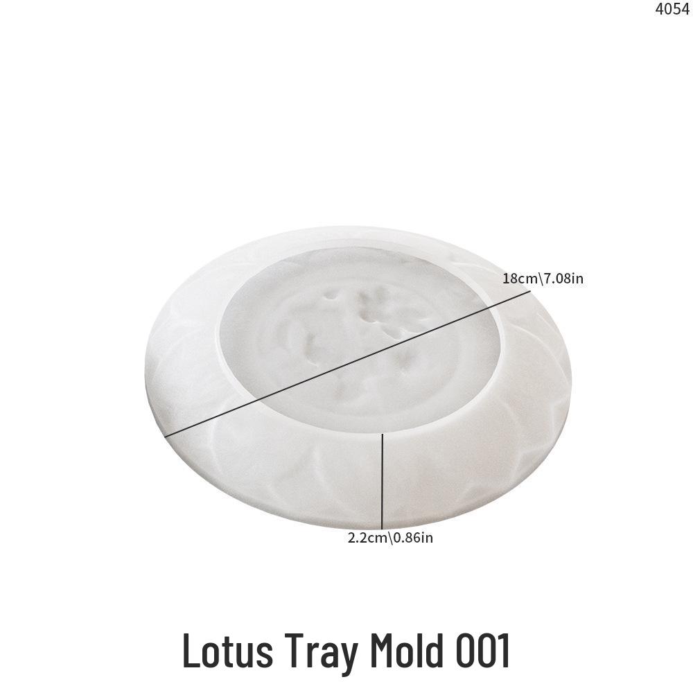 Форма-поднос  Мак и Лотос  из смолы для хранения благовоний и гипса DIY