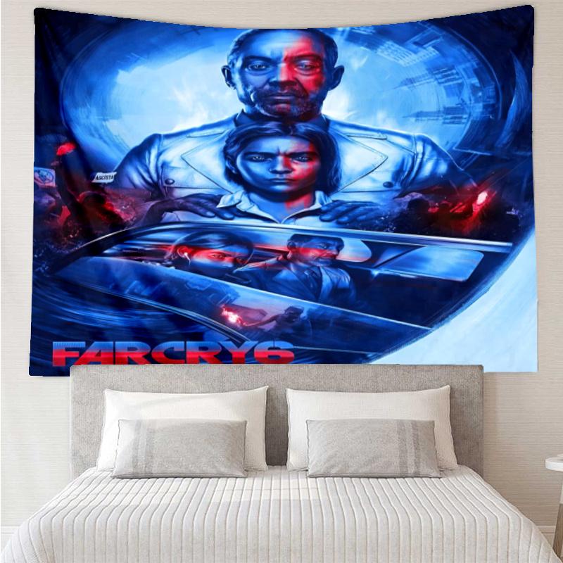 Far Cry Druck Wandteppich, Hintergrund, Einfache Montage, Ideal für Schlafzimmer, Büro & Wohnzimmer, mit Ästhetischem Wandbehang Dekor.