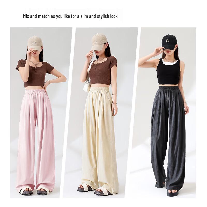 MJ STYLE Women's Cool Feel Wide-Leg Pants