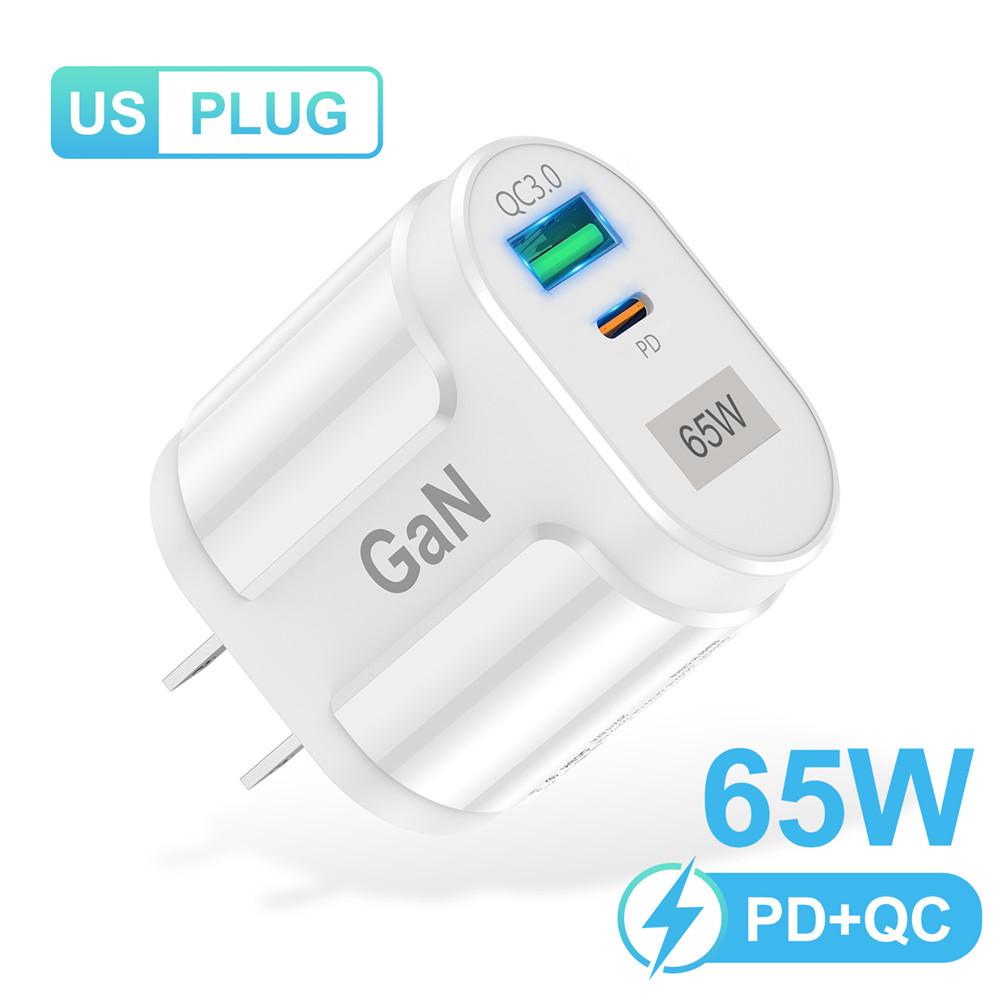 65W GaN USB Charger AU EU US UK Plug Fast Charging Tablet Laptop USB C Quick Charge QC 3.0 Mobile Phone Charger Travel
