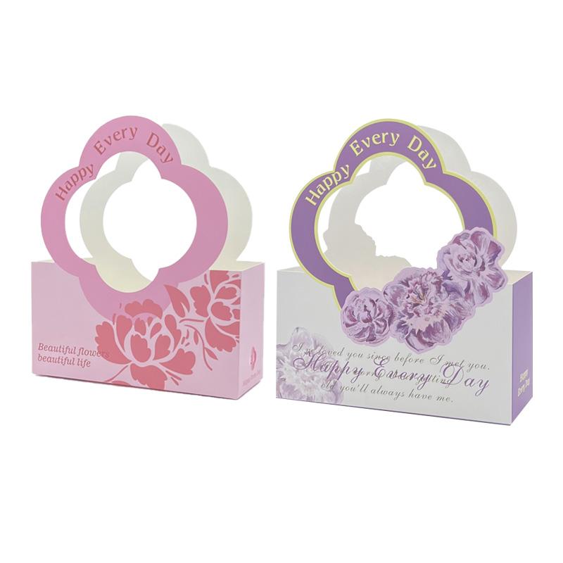 5Pcs/Pack Handheld Paper Packaging Flower Box Flower Basket Wedding Party Decoration Gift Bag Bouquet Mother's Day