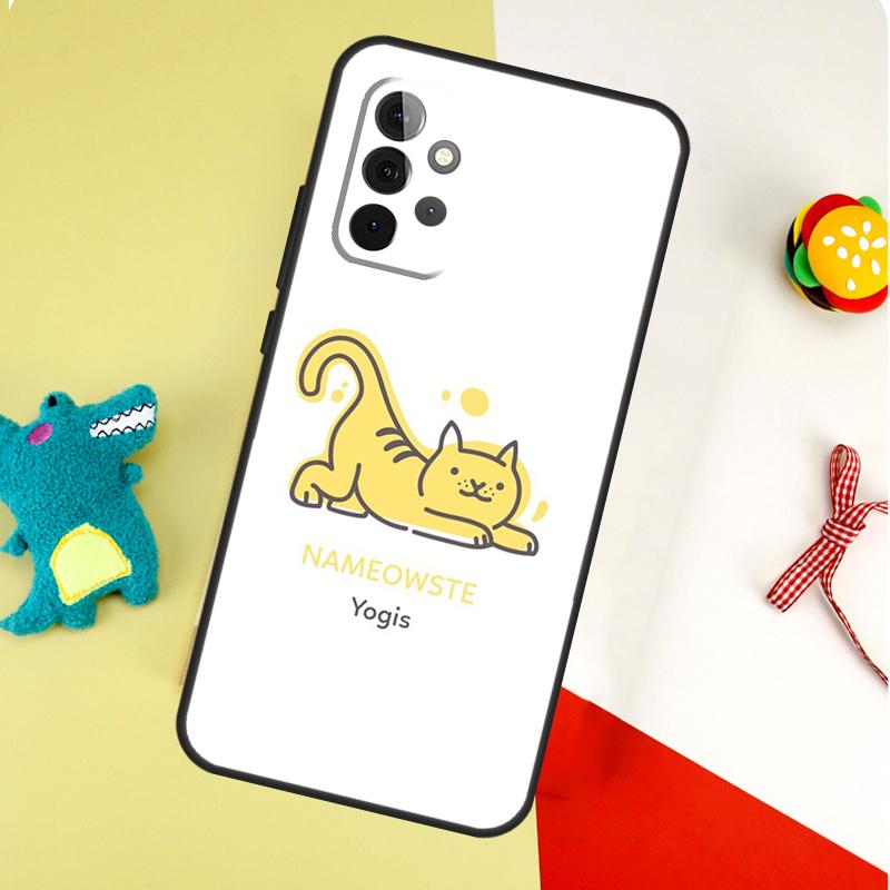 

Funny yoga cat For Samsung Galaxy A22 A32 A52 A54 A34 A14 A55 A35 A15 A53 A33 A13 A05 A06 A16 Phone Case Samsung A55