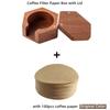 51/53/58mm Coffee Filter Paper Box Solid Wood Round Mocha Pot Filter Paper Box with Cover Lid Coffee Paper Filter Storage Box
