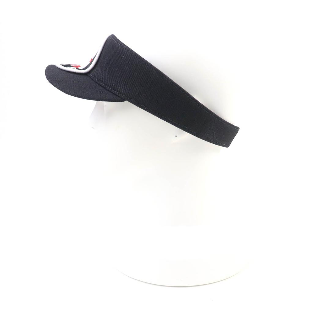 Kusursuz MIUMIU Güneşlik Logo yaması ile siyah pamuk Kadın M Kullanılmış