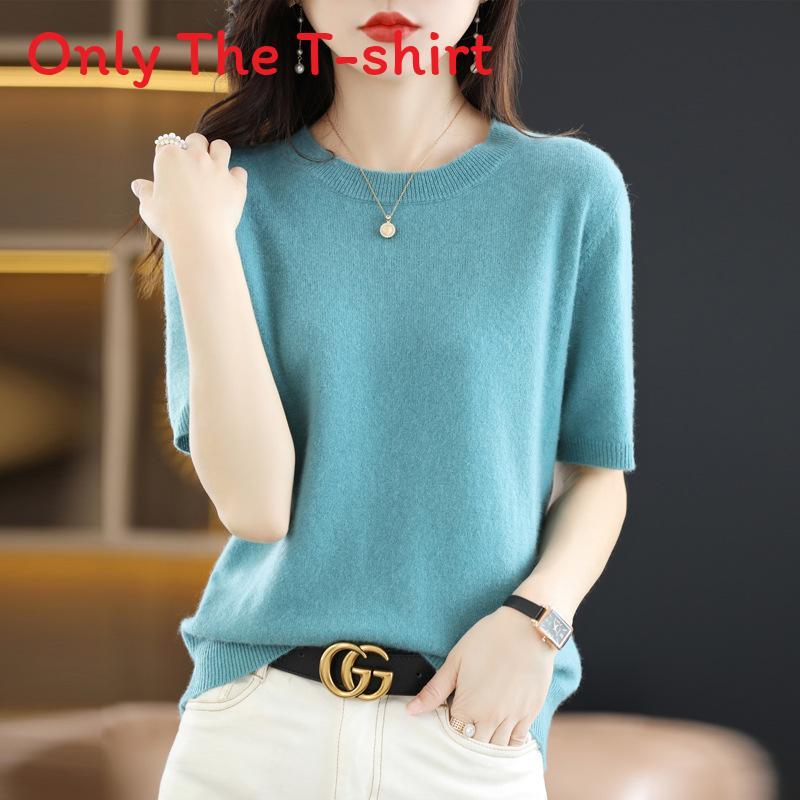 Womens Short Sleeve T Shirt With Polyester Blend Fabric For Casual Wear