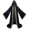 Halloween Death Cloak with Long Sleeve, Hooded Death Robe Cloak Meidieval Cape Costume for Adult Cosplay Party Halloween
