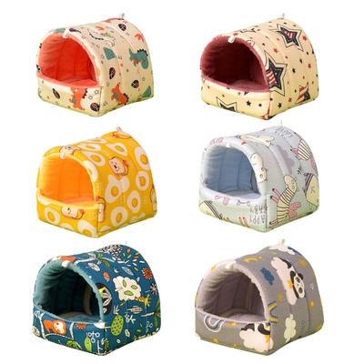 Hamster Print Hammock Sleeping Bed Hanging Bed Mat Cage Accessories Warm AntiScratch Tunnel Bed for Ferrets Squirrels