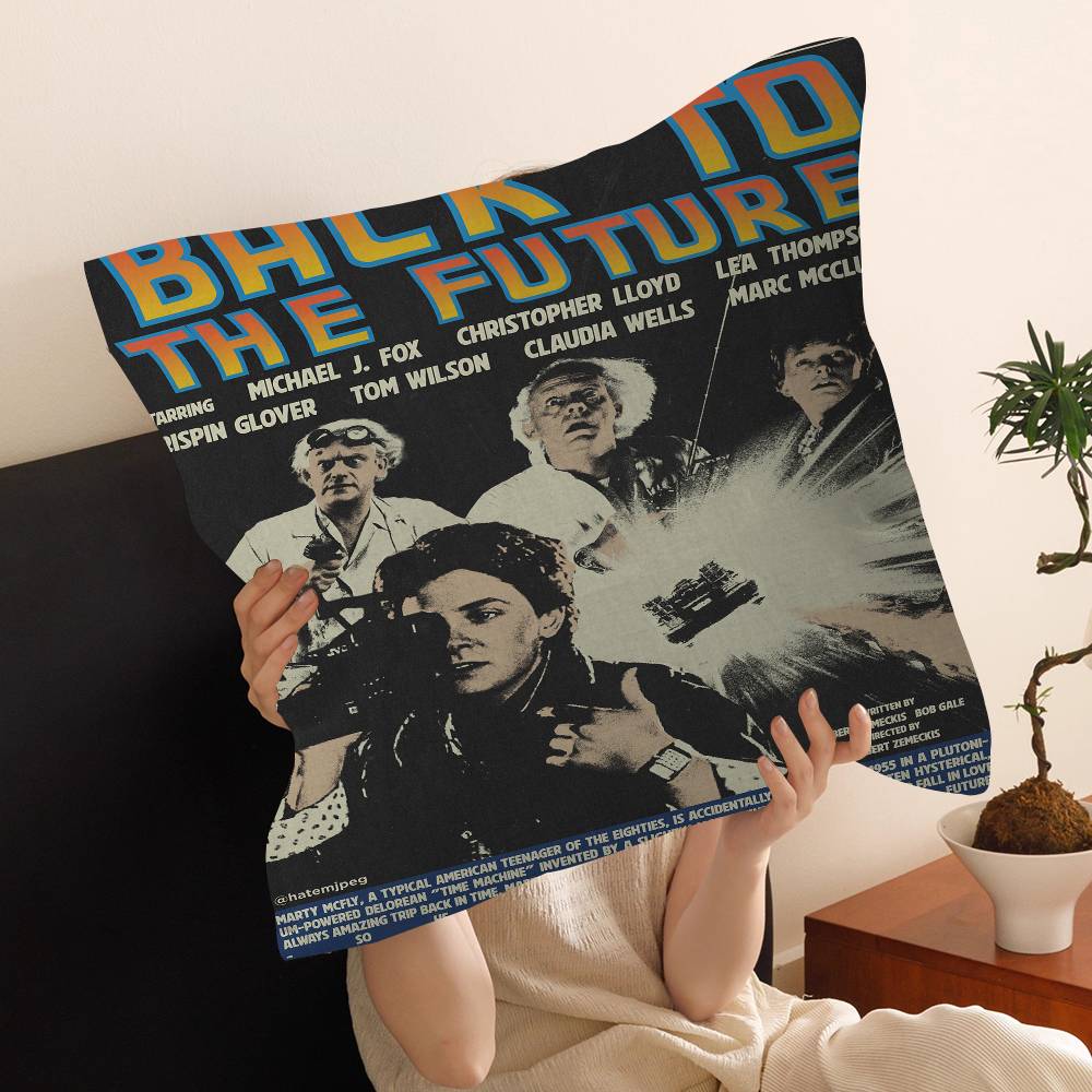 Movie Back To The Future Trilogy Cushion Cover Pillow Cover Decor Pillowcase Printed Cushion Case for Couch