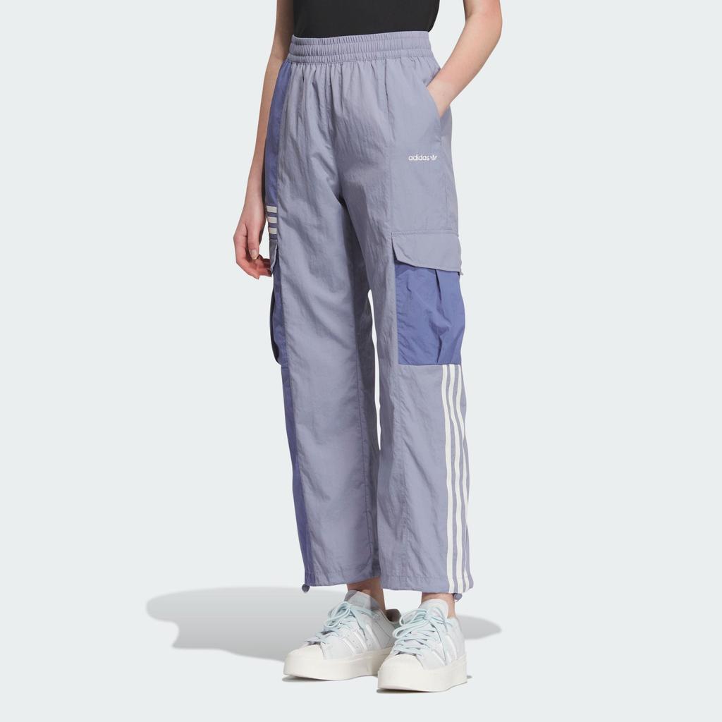 Adidas Эксклюзивные брюки Originals Trefoil с тремя полосками, женский низ, серо-синий IU4816