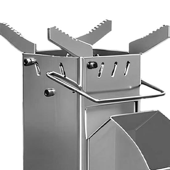 Aragaz Rachetă de Camping cu Ardere Lemn Outdoor Backpacking Urgență Supraviețuire Drumeție Călătorie Picnic BBQ Oțel Inoxidabil Portabil Aragaz Ardere Lemn