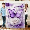 Butterfly Throw Blanket Soft Flannel Bedding Gifts for Couch Sofa Bed Room Decor