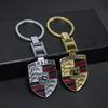 Car Emblem Keychain H Buckle Double-sided Key Ring Gift For Porsche 918 911 718 Taycan Panamera Cayenne Boxster Cayman Accessory