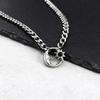 Trendy Moon Star Hollow Necklace for Men,Hip Hop Waterproof Stainless Steel Choker,Male Jewelry Gift