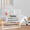 2D Flat Christmas Gift Godfather Baptism Acrylic Puzzle Decoration Plaque, Suitable for Wall Decoration, Porch, Room, Villa, Accents Home, Hallway, or