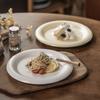 Ins Wind Thick Edge Plate Characteristic Ceramic Plate Dessert Plate Household Dish Breakfast Plate Round Pasta Plate Tableware