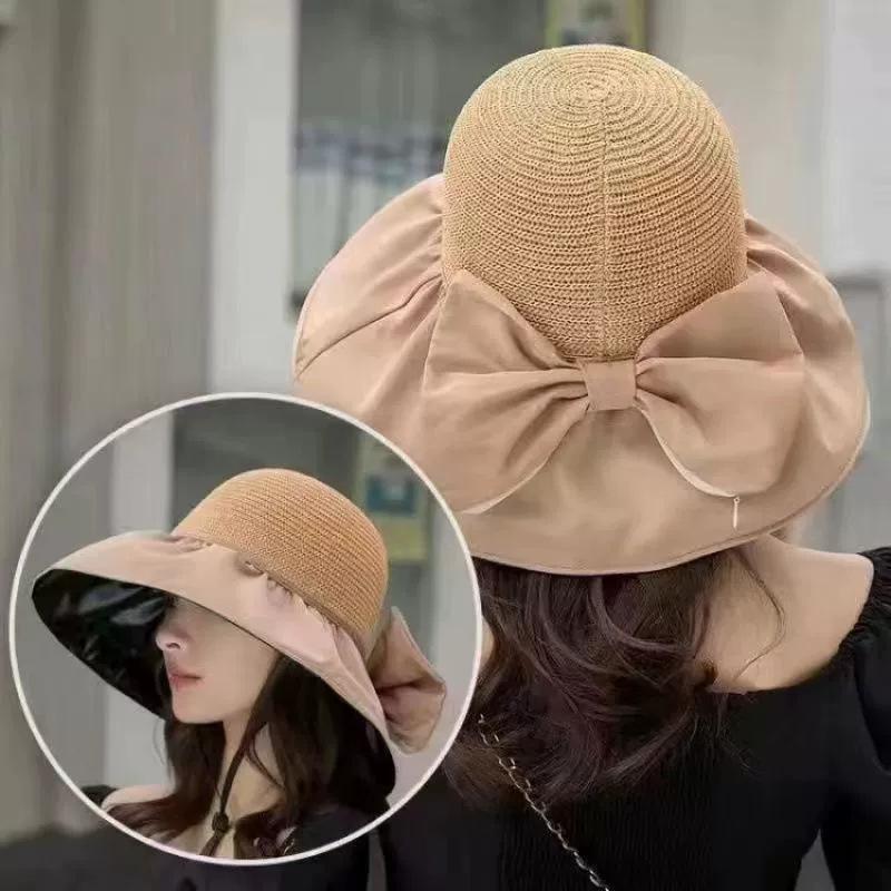 Sunscreen Hat Summer Female Sunshade UV Protection Empty Top Vinyl Shell Hat Large Brim Sunshade Face Outdoor Cycling Hat