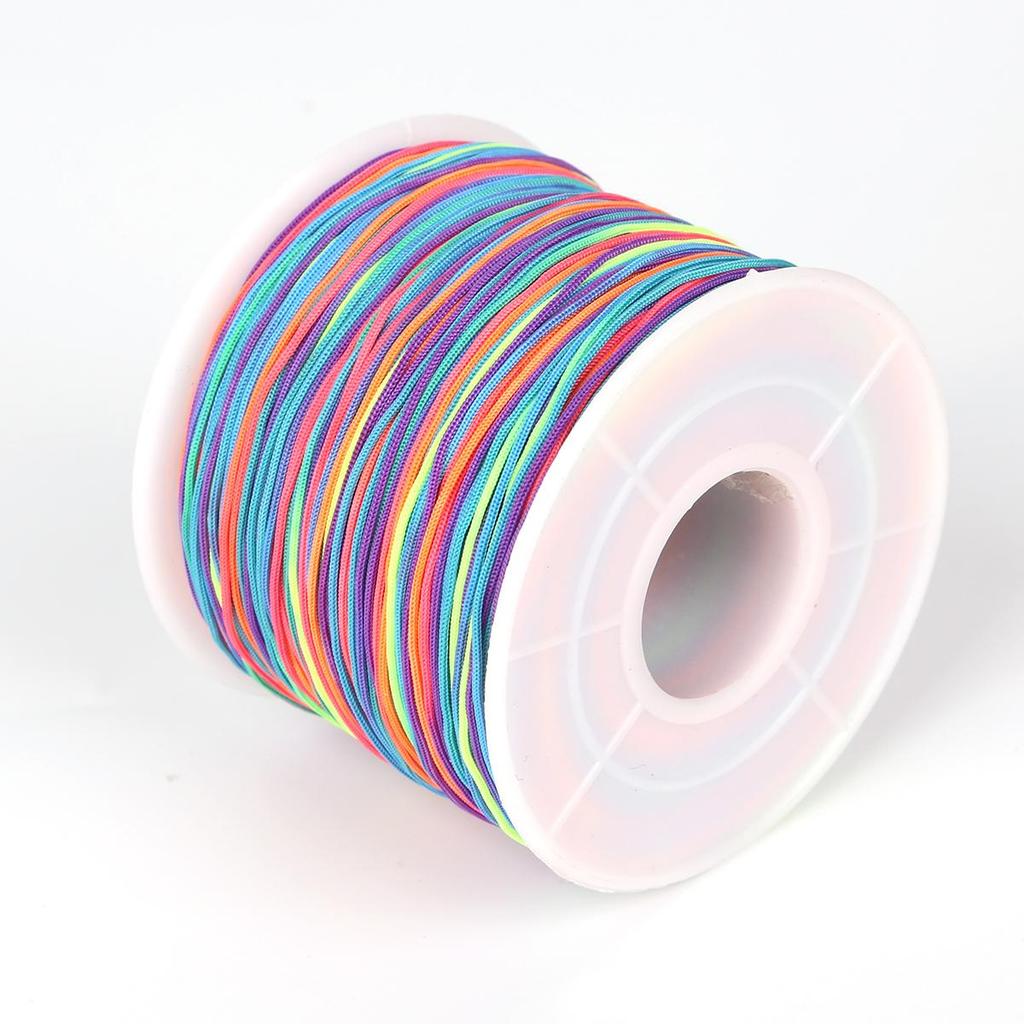 45/120 Meter Baumwollkordel Nylonkordel Faden Schnur DIY Perlenarbeiten Geflochtenes Armband Schmuckherstellung