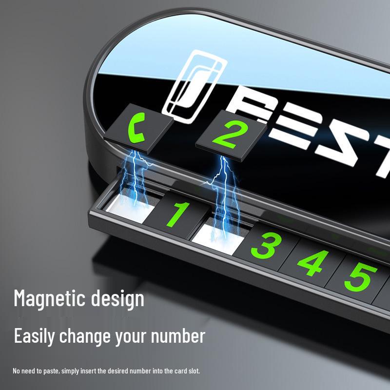 Lasergeätztes temporäres Parkplatz-Telefonnummernschild für Bestune-Modelle (T77, B50, T99, B70, X80, X40)