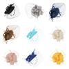 Fascinator Hat Veil For Women, Retro Tea Party Pillbox Derby Kentucky Hat Fascinator Feather Headpiece Art Deco For Party Acessories