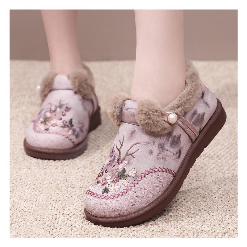 Women's Winter Casual Versatile Cotton Shoes With Thick Velvet And Cotton Boots