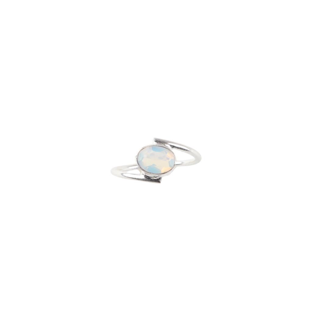 Milky Opal Gemstone 925 Sterling Silver Jewelry Handmade Ring Gift For Wedding RR-31-18