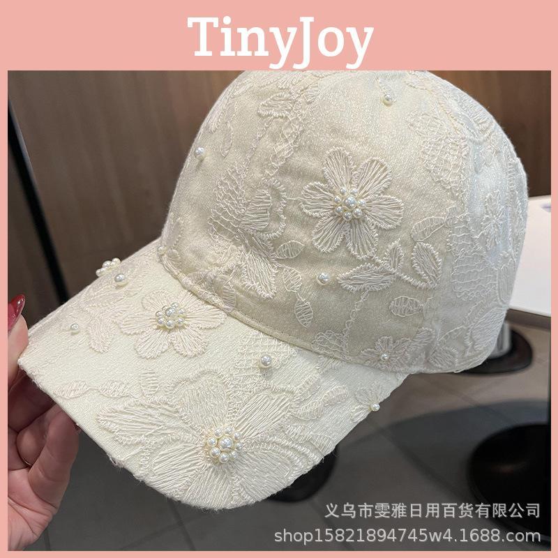 Embroidered Flower Baseball Cap With Curved Visor For Spring Summer Outdoor Wear