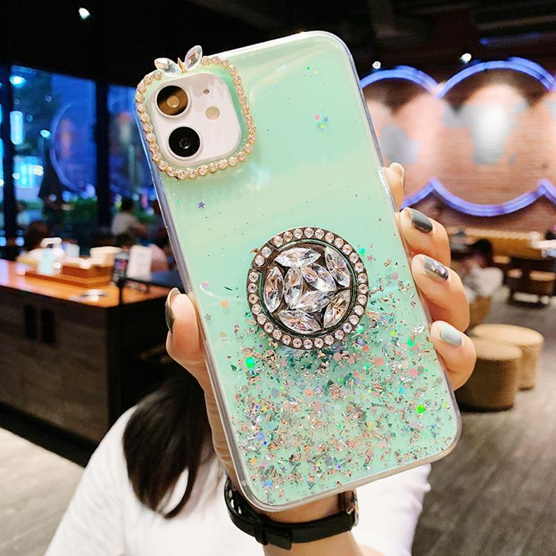 

Подходит для чехла для телефона iPhone 15 Клей Блестящая пудра Звезда 14Promax Apple 16 Защитный чехол 13 Кольцо с бриллиантом iPhoneSE 2022