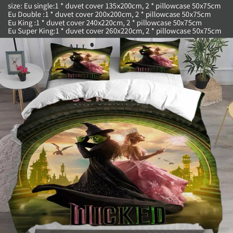 

Wicked The Printed Bed Duvet Cover Pillowcase Three Piece Set For Kid Room Single