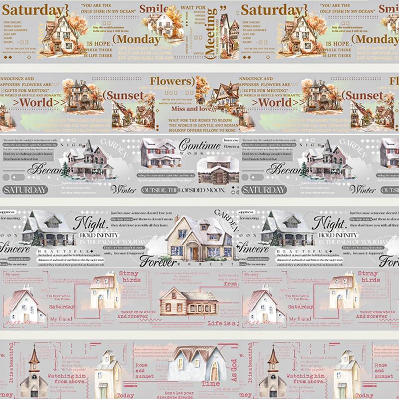 

Mr. Paper 2Style 3Rolls/bag house theme landscaping PET tape DIY handbook scrapbook phone case photo frame calendar