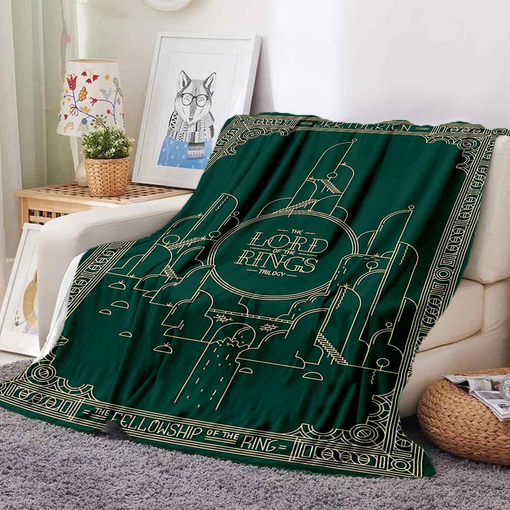 1pc The Lord of the Rings Blanket Lightweight Flannel Throw For Sofa, Bed, Travel, Camping, Livingroom, Office, Couch, Chair, And Bed