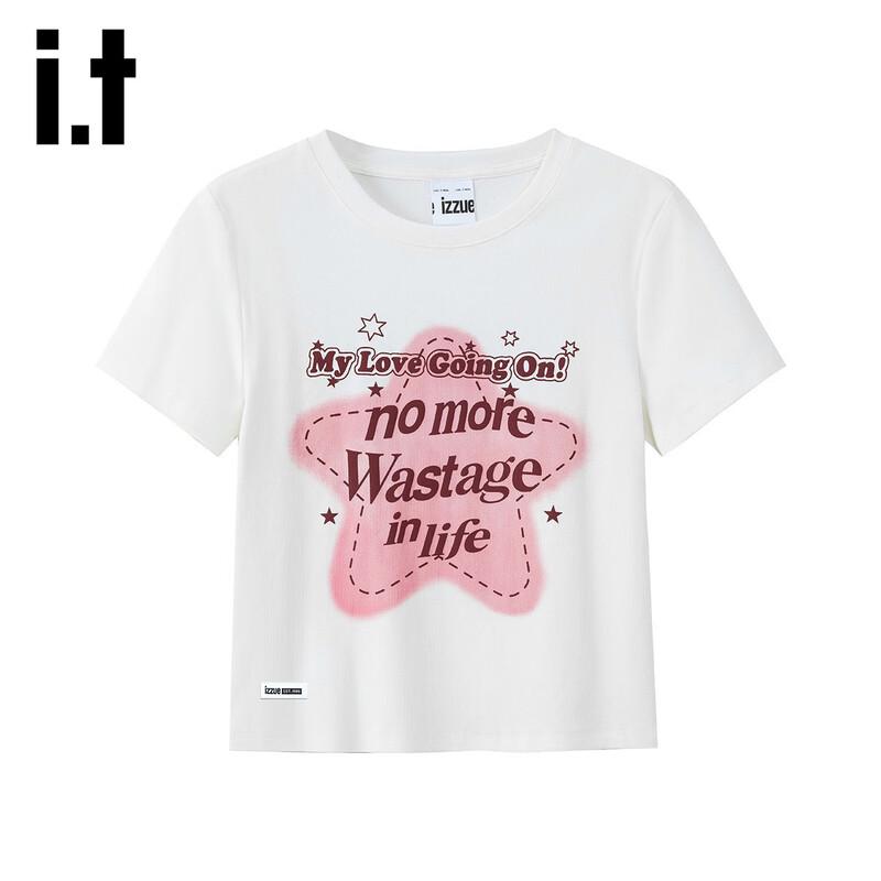 Izzueit American Retro Star Print Women s Short Sleeve T-Shirt S
