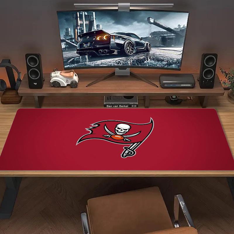 Tampa Bay Buccaneers Mauspads Großes Gaming-Tischkissen Rutschfest Laptop Tablet Großes Mauspads XXL Matte Mini-PC Spielmatte Mit Verriegeltem Rand