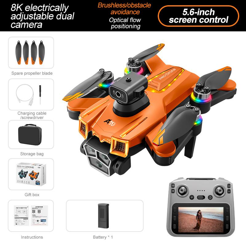 A19Pro Max 8K Drone With Gps & Brushless Motor, Triple Camera Eis, Optical Flow, Obstacle Avoidance, Foldable Rc Quadcopter