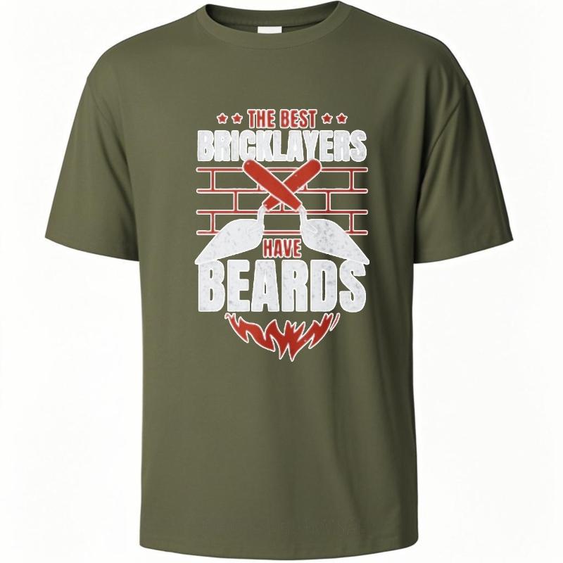 

Cheap Tshirt Travel Unisex Oneck tshirt Fashion The Best Bricklayers Have Beards Minimalist For man tops Mens Tshirt 4XL