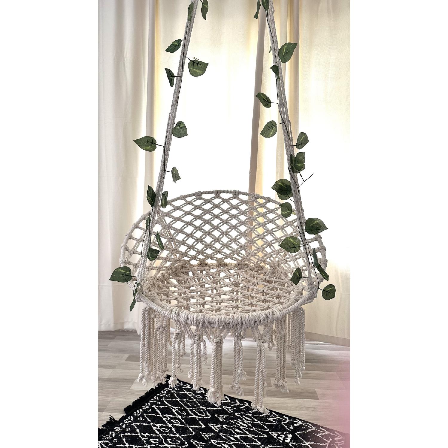 

Одинарный хлопковый гамак Macrame Swing белый