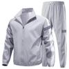 Men's Reflective Logo Two-Piece Casual Running Sportswear - Customizable for Couples