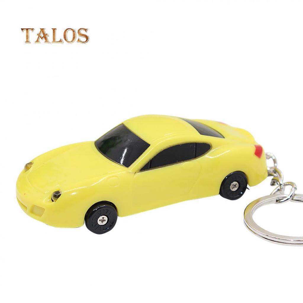 Car Model Pendant LED Light Sound Horn Key Chain Keychain Ring Bag Phone Decor Suspension Trinket