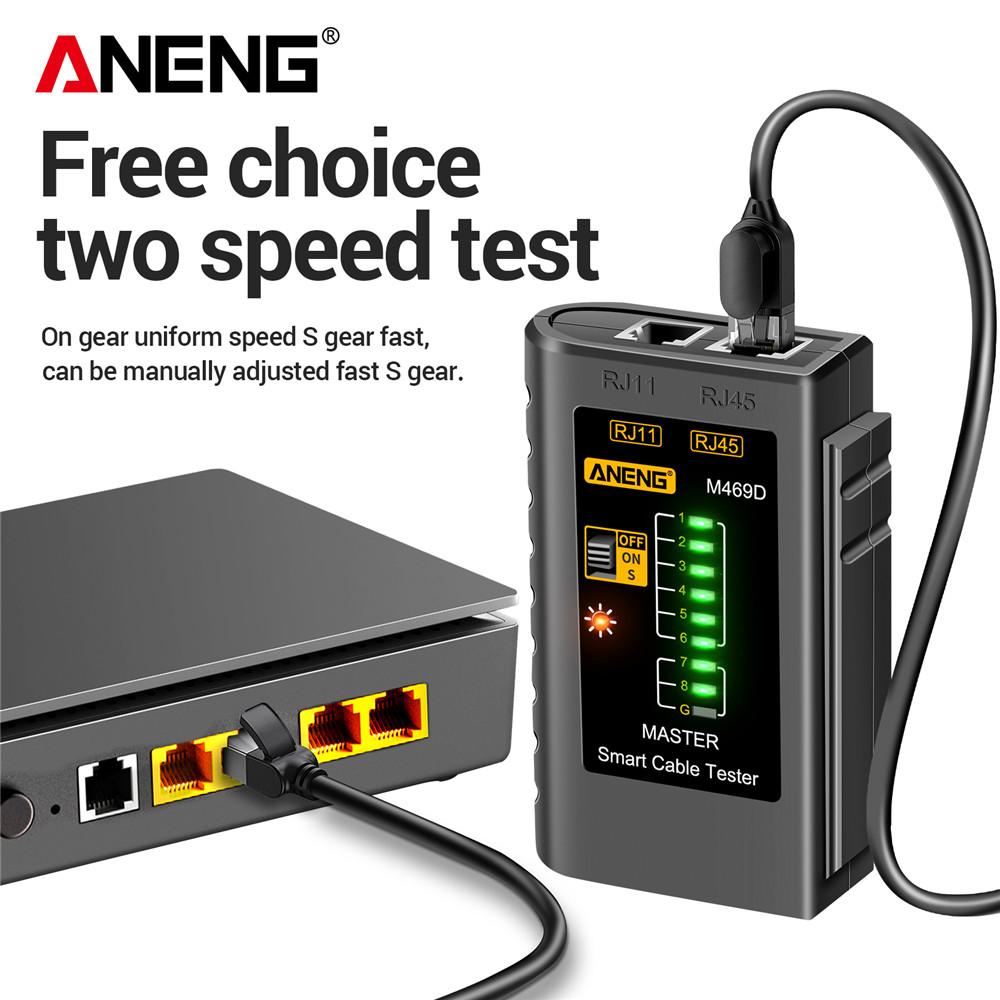 2026 Multifunctional ANENG M469D RJ45 Cable Lan Tester Network Cable Tester RJ45 RJ11 RJ12 CAT5 UTP LAN Cable Tester Networking Tool Network Repair