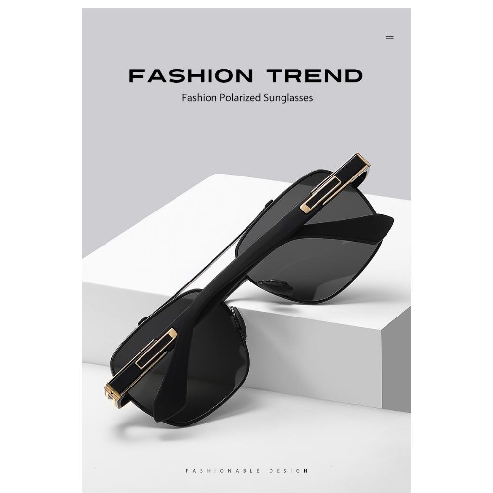 aoron Men's and Women's Fashion Polarized Sunglasses Retro Metal UV-proof Sunglasses